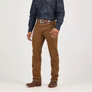 Wrangler Brown Denim Cowboy Cut Original Fit Jeans 13MWZ 32 x 30